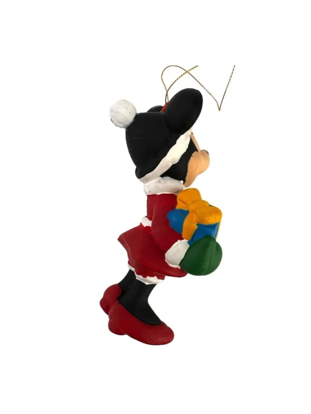 Disney Minnie & Mickey Mouse Christmas Ornaments Set Of 2 Santa Holiday Decor